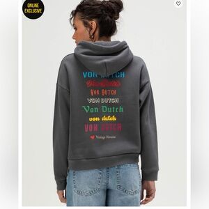 Von Dutch X Vintage Havana Spell Out Hoodie Size Large